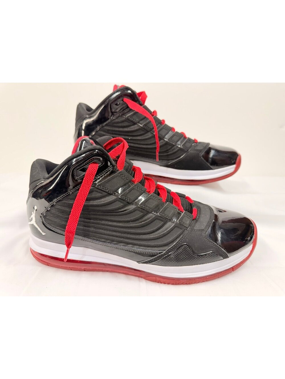 Nike Air Jordan Big Ups Men's Pre-owned Black/Red Basketball Sneakers - sz. 11.5
